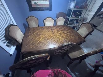 Family dinning table and chairs