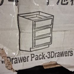 NEW 15" KITCHEN 3 DRAWER BASE 