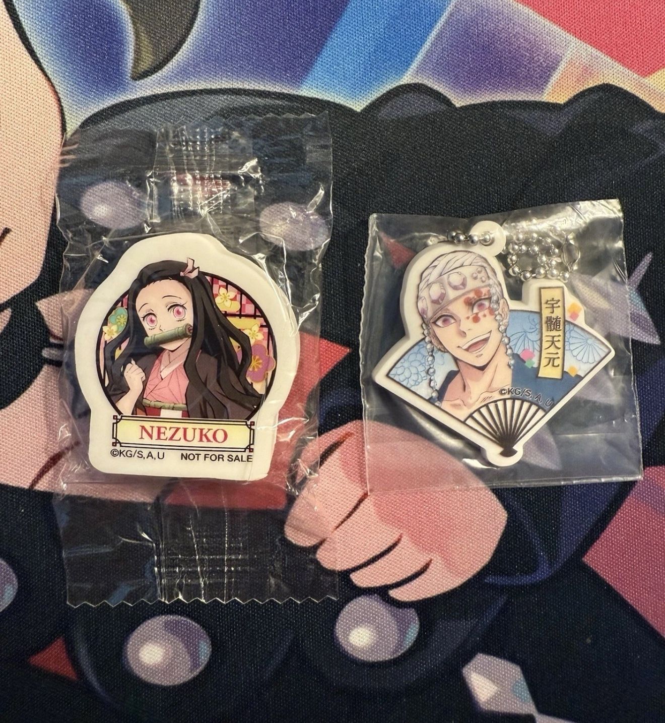 Demon Slayer Kimetsu no Yaiba Tengen Uzui Rubber Keychain Nezuko Eraser Japanese