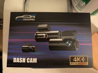 New GKU D600 Pro 4K Front & Rear Dash Cam – Open Box