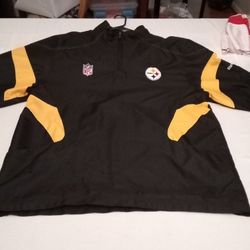 Steelers On Field Long sleeve Reebok Iight Weight Rain Jacket 
