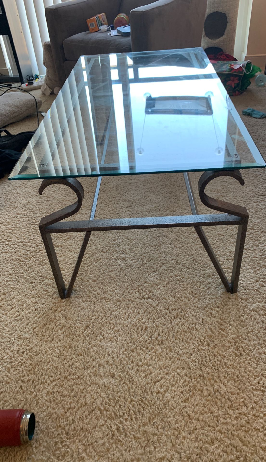 Glass Coffee table set with 2 end tables