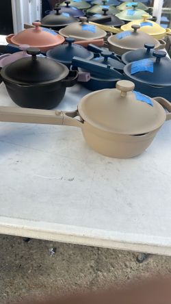 Pans and pots  Comes with 8.5 inch pot non stick  Brand: our place  Brand new  Pick up in sun valley  Cash only