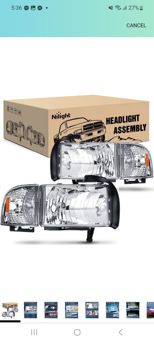 Nilight Headlights Replacement Assembly Kit