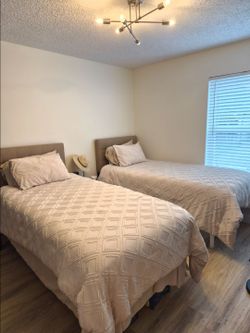 2 Twin XL Bed frames with headboards. New! $340 or your best offer