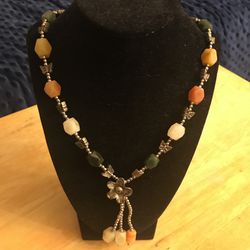 Beautiful Butterflies And Stones Necklace