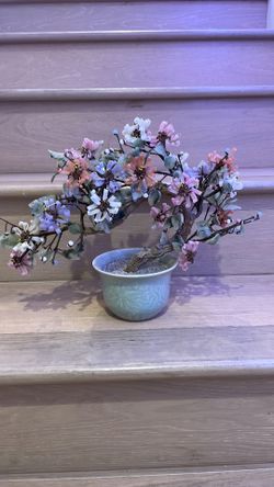 Handcrafted Vintage Chinese Glass Bonsai Tree