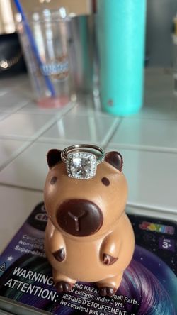 14 k Aquamarine and Diamonds Halo RARE ring  sz 9