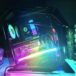 Liquid Water Cool Gaming PC Desktop Computer i9 9900k rtx 2080s 32gb ram 1tb SSD