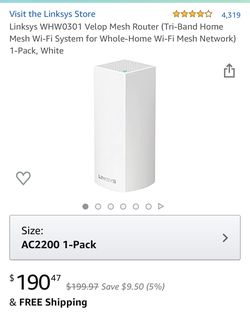 Linksys Velop Mess Router Tri-band Whole Home Wi-fi