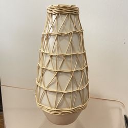 OPALHOUSE - White Rattan Vase 