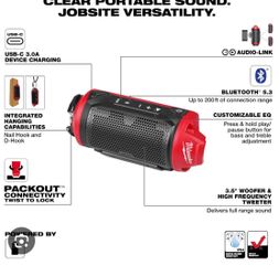 M 12 Milwaukee, Bluetooth speaker