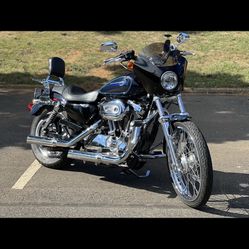 Blue Harley Sportster 1200 CC 2009