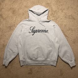 Gray Supreme Hoodie (Size Medium)