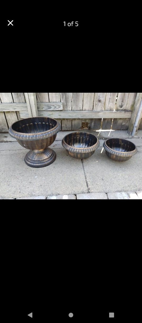 3 Plant Pots "As Is"