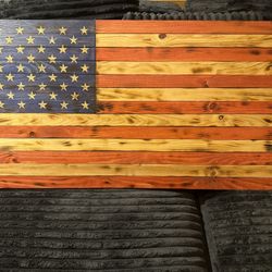 American Flag Wood 