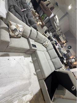 Grey Pop Up Sleeper Sectional