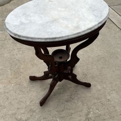 Antique Marble Top Side Table
