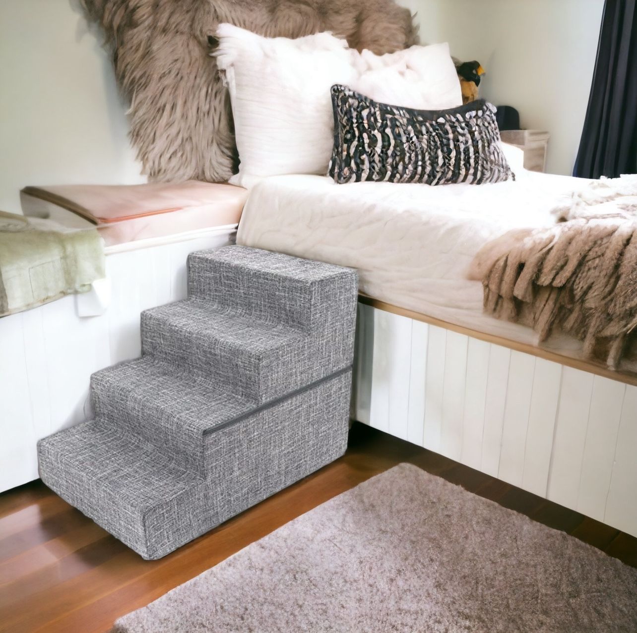 GoPets Memory Foam Foldable Dog Steps | Perfect for Small to Medium Pets | Brand New