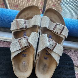 Birkenstock Sandels - Taupe - Size 8