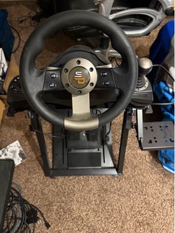 Superdrive gs700 steering wheel and pedals with stand