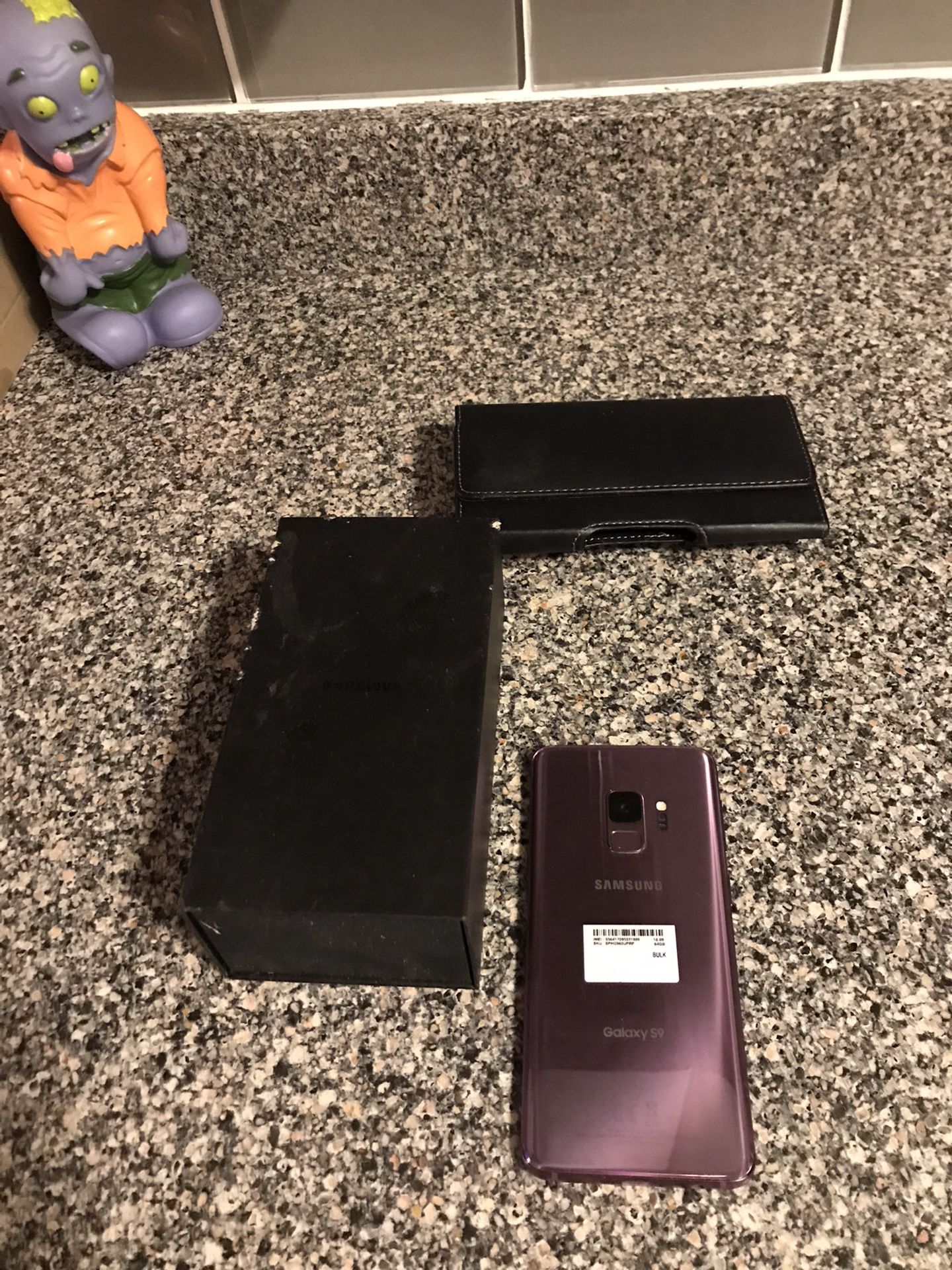 Samsung 9S purple with case and box