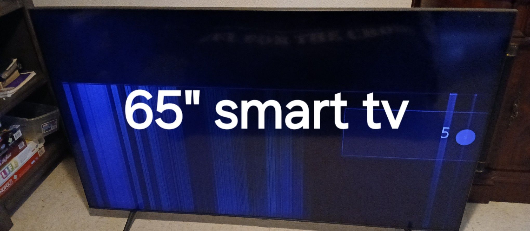 65" Smart TV, Everything Works But Has Fine Lines On Part Of The Screen