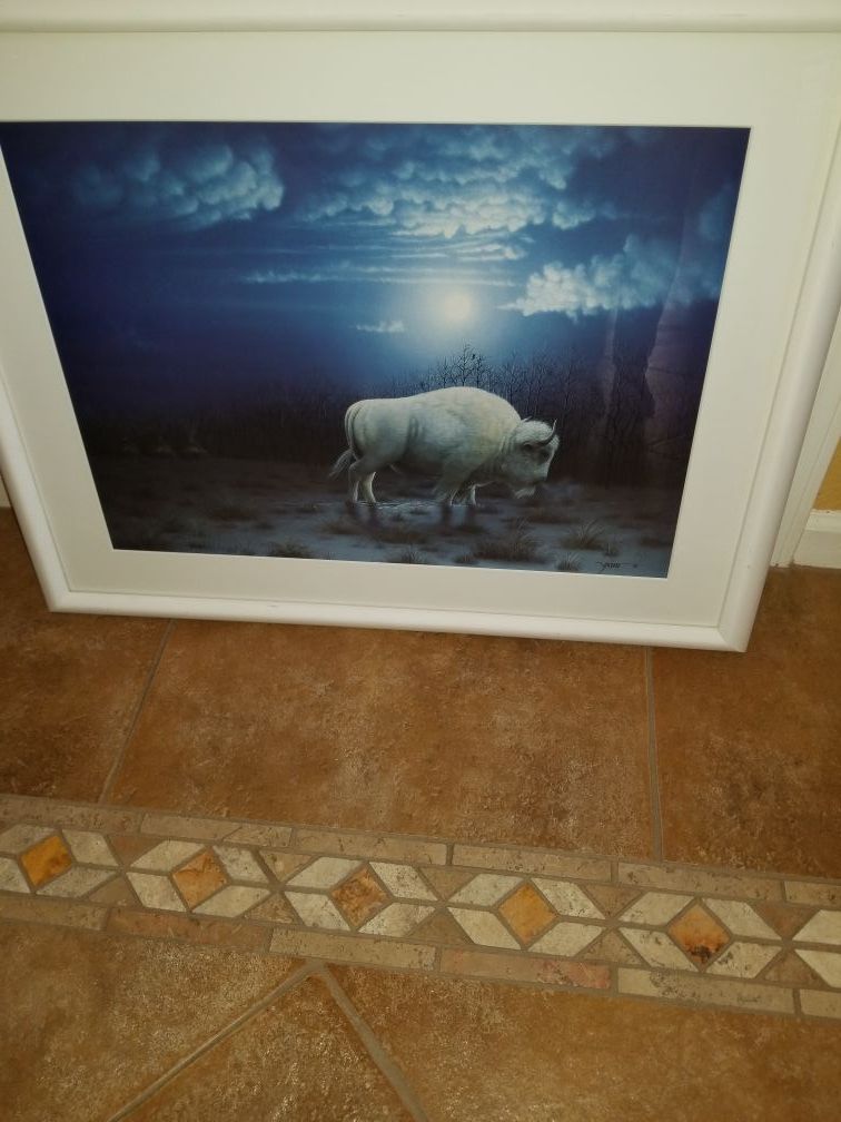 White Buffalo Painting Donald Vann, Artist Proof in Ahwatukee