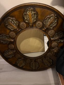 Metal wall mirror