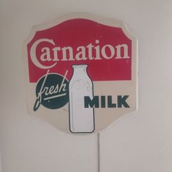 Carnation Dairy Lighted Sign 