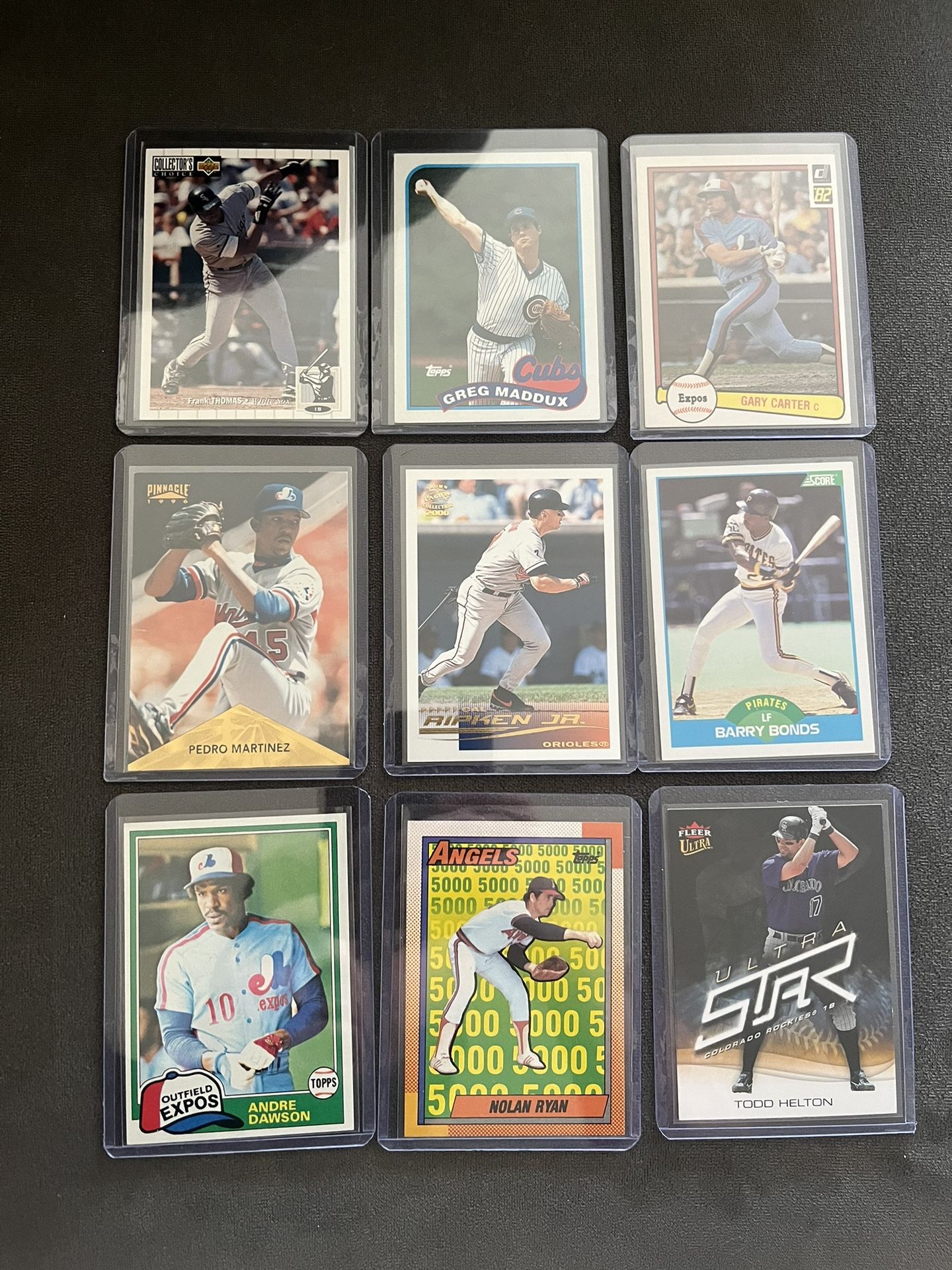 Lot Of 9 Star & Hall Of Famer Baseball Cards