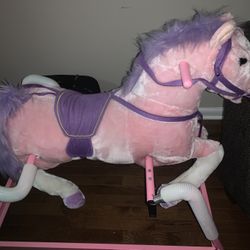 Kids Pink Riding Horse