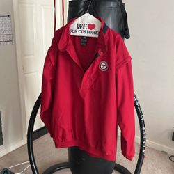 PGA vest jacket with removable sleeves red