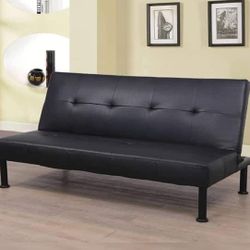 Black Convertible Futon Sofa Bed