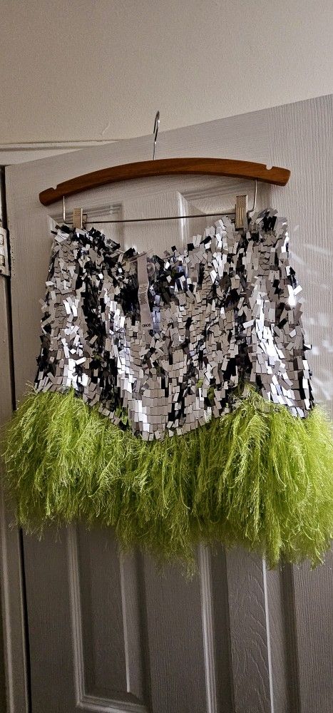 Silver Fringe Skirt