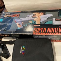 Vintage 1992 Super Nintendo Scope 6 With A Game boy Color Bag