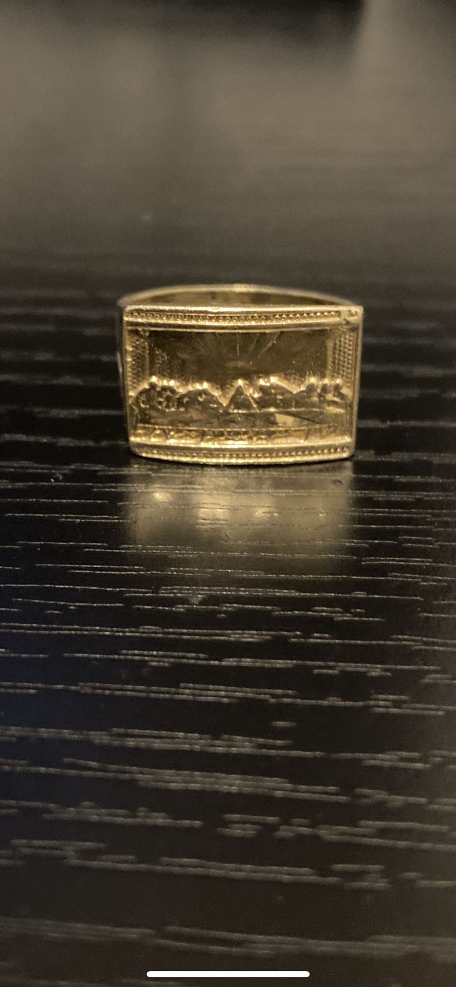 10k gold last supper ring 