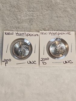 #732 Lot of 2 P&D New Hampshire Quarters