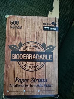 Unwrapped paper straws -new