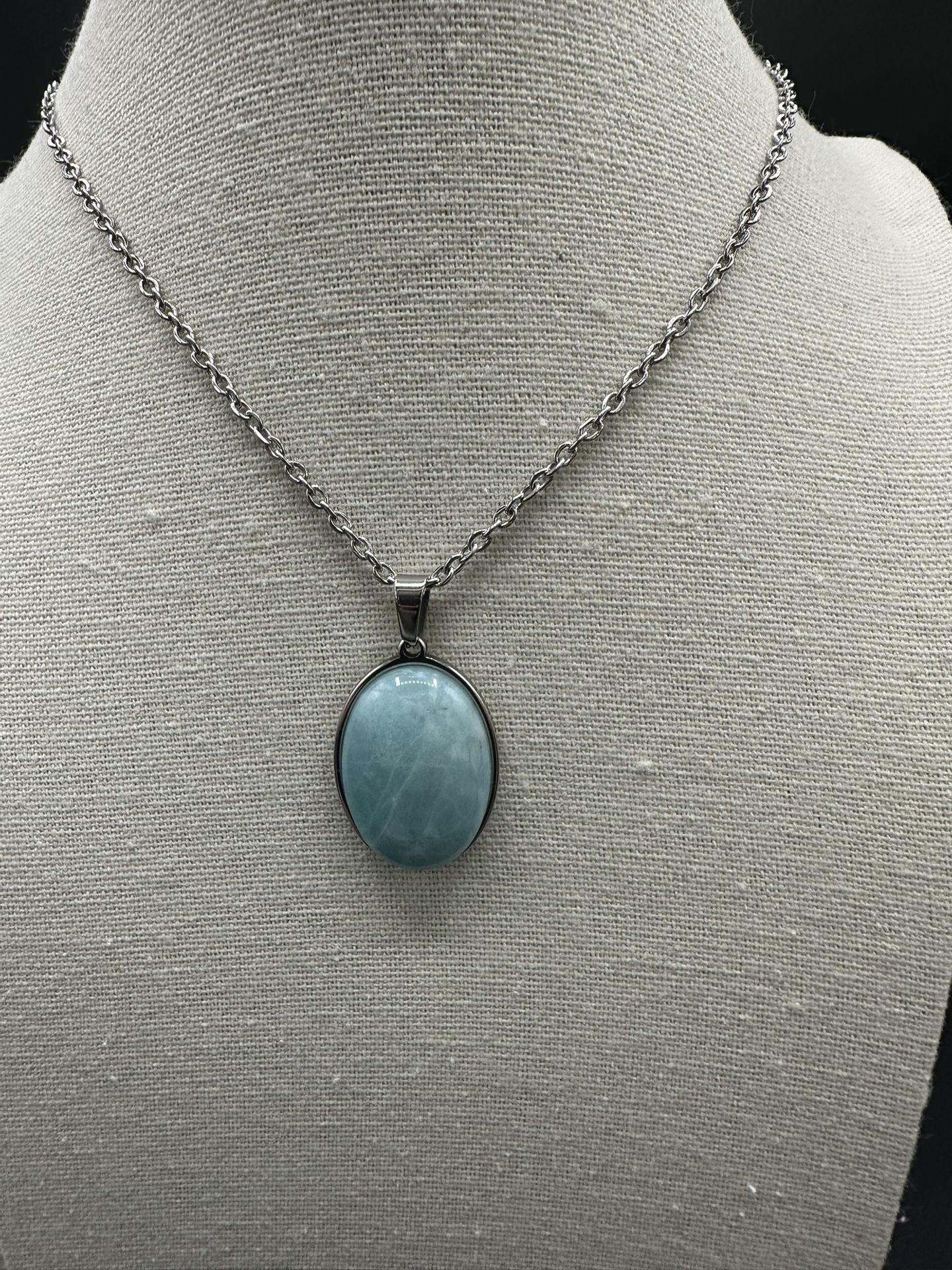 New, Beautiful Amazonite Crystal Necklace. Great Mother’s Day Gift. Gift Bag Included.