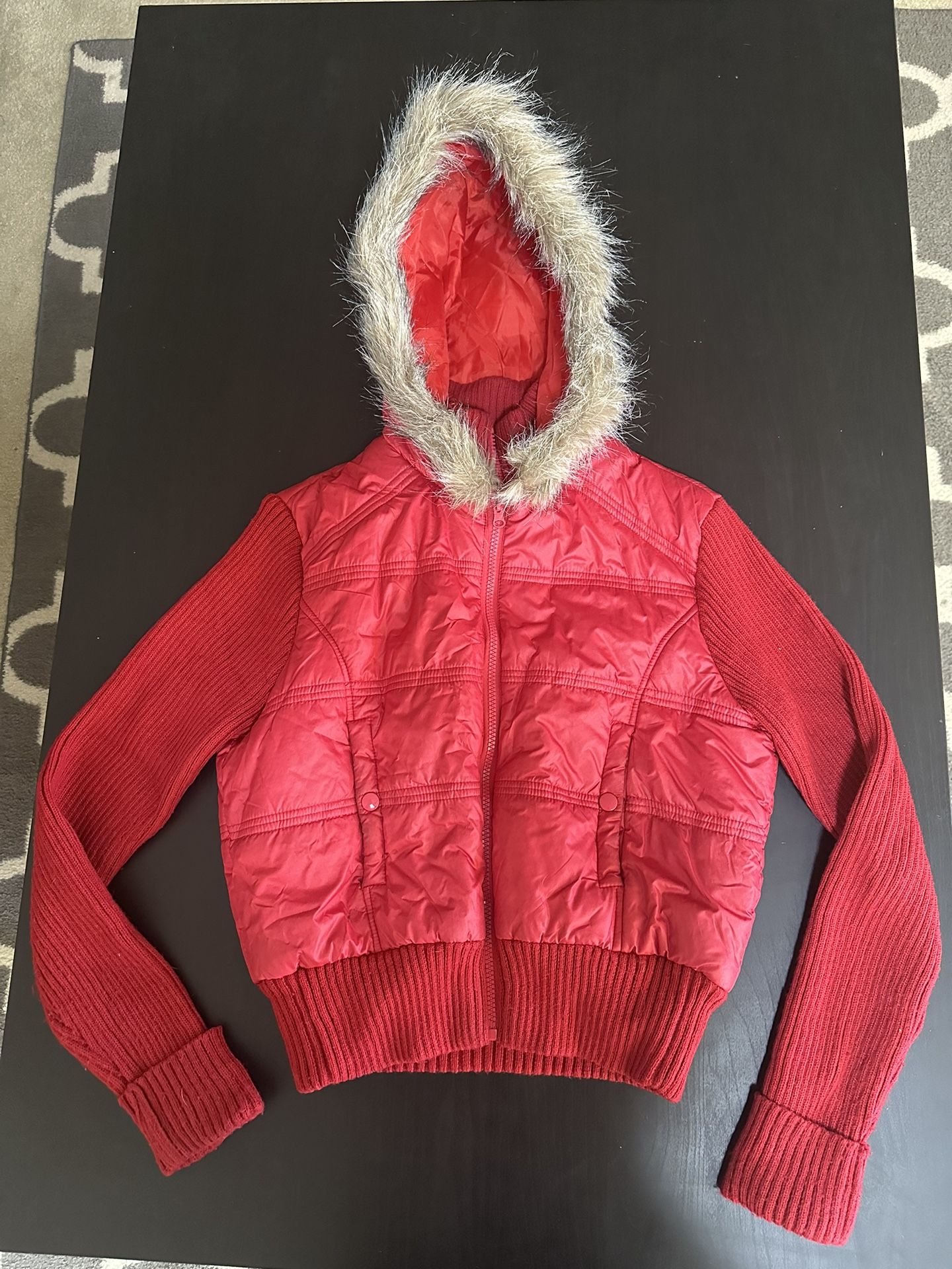 29 International Ashley red colored vest with sweater sleeves to the waist girls