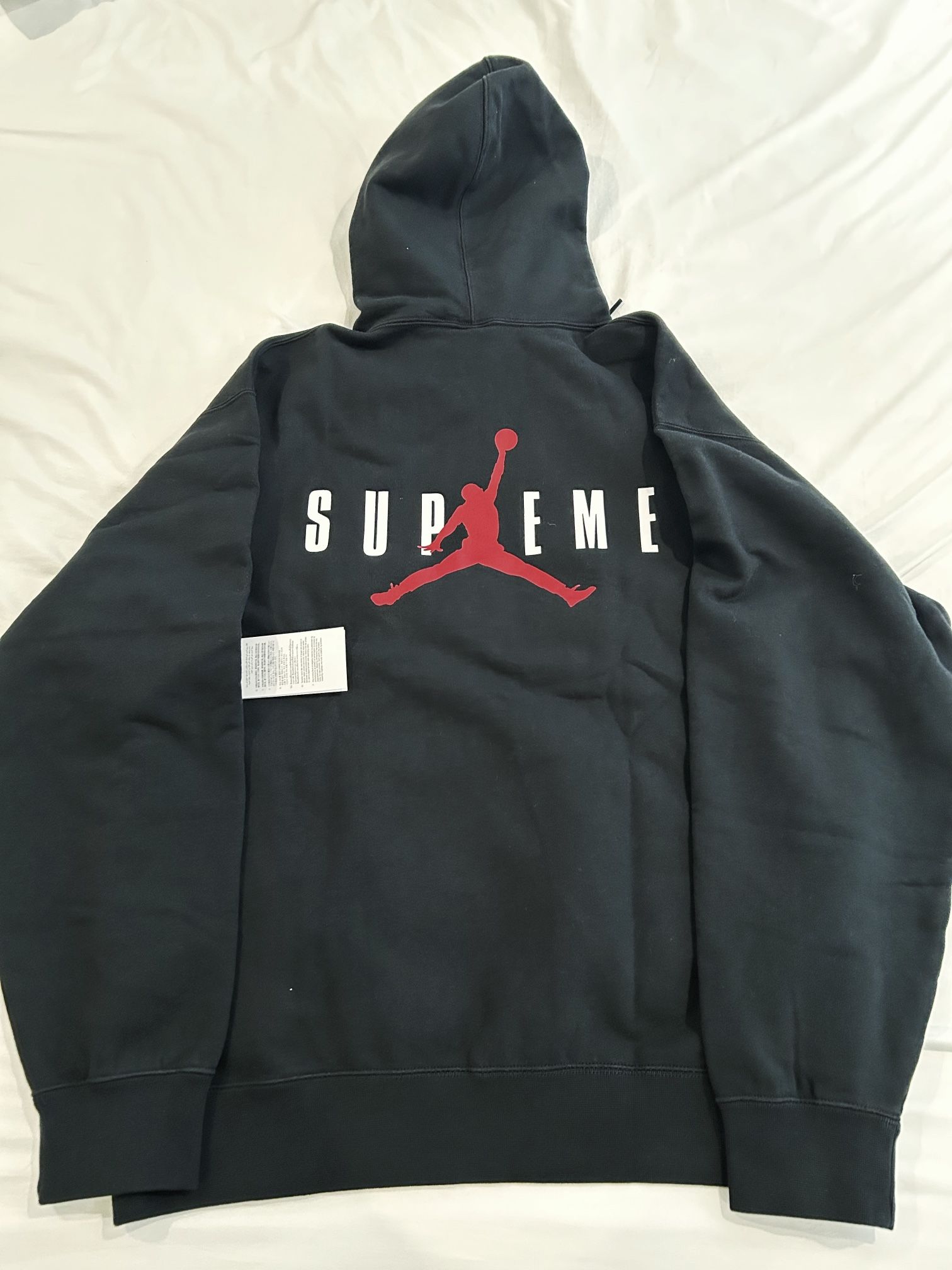 Supreme X Jordan Hooded Sweatshirt. Mens Large