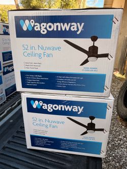Wagonway 52” Nuwave Matte Black Ceiling Fan