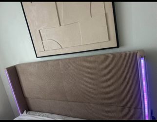 Queen bed frame with 4 storage drawers