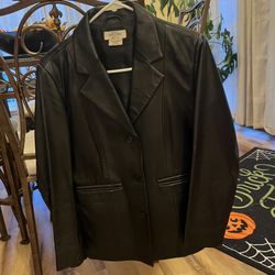 Women’s Leather Blazer
