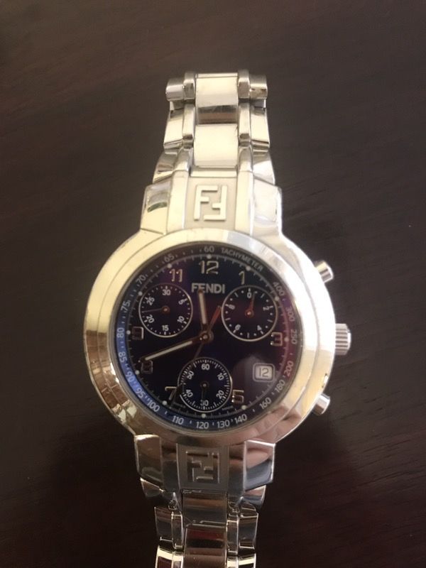 Fendi Zucca Chronograph Blue Dial Men’s Watch
