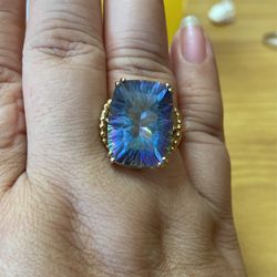 Mistic Topaz Vintage 10k Ring