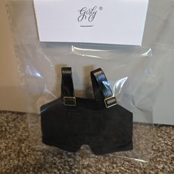 Labubu Black Overalls (Clothing Only, Doll Not Included)