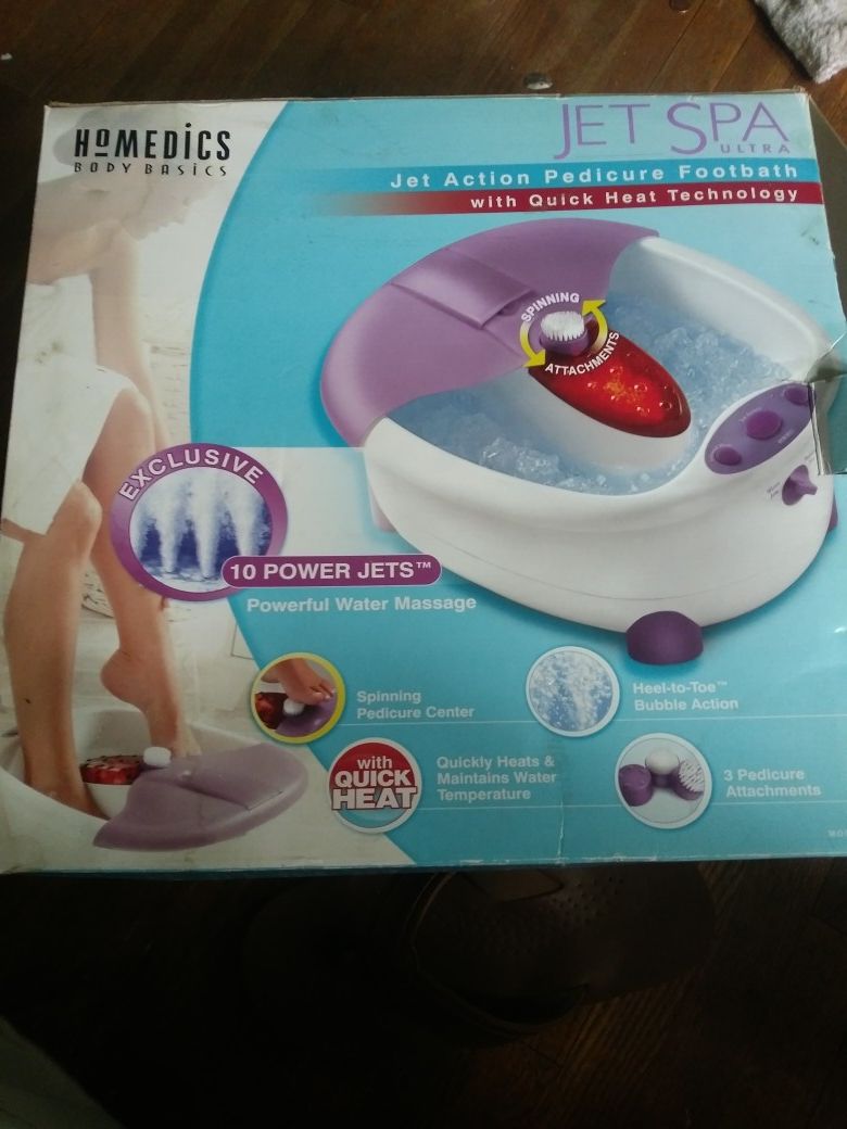 Homedics jet spa ultra comes with all pedicure attachments