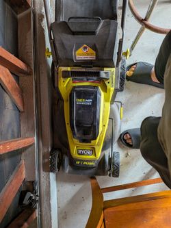 Ryobi one + cordless lawnmower